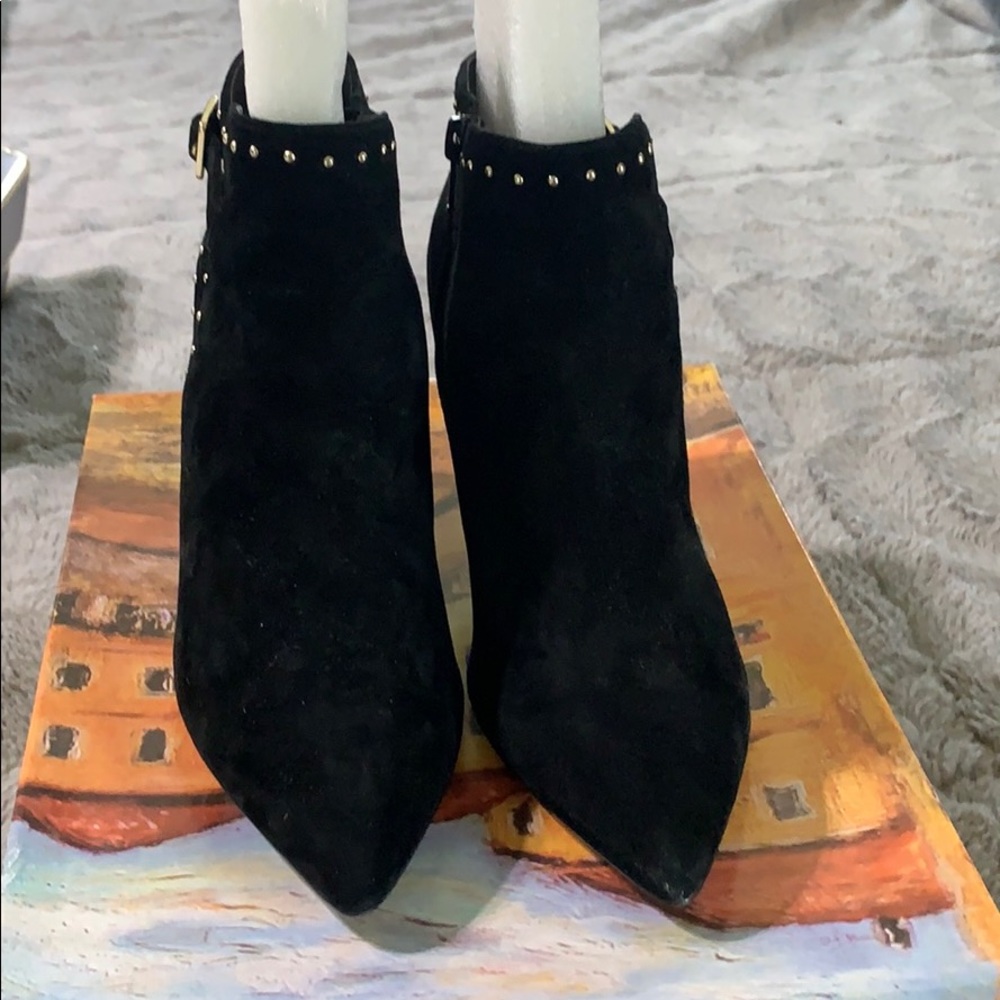Brand New Black Suede Ankle Boots